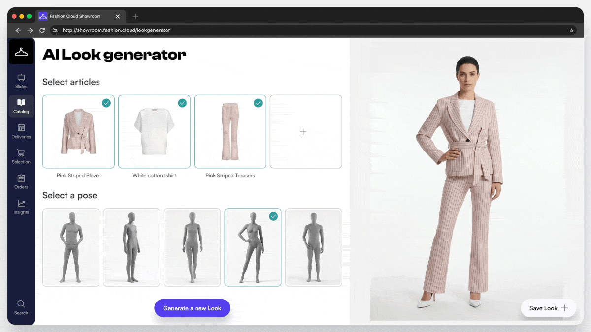 AI-generated looks by Studio Anneloes – created in just a few clicks in the Digital Showroom.